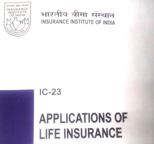 Download IC 23 Book APPLICATION OF LIFE INSURANCE